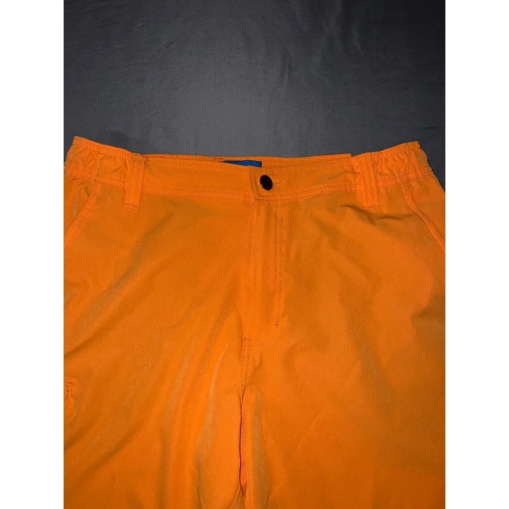 Surf & Swim Co Mens E-Waist Utility Shorts Orange Hybrid Board Shorts Size M